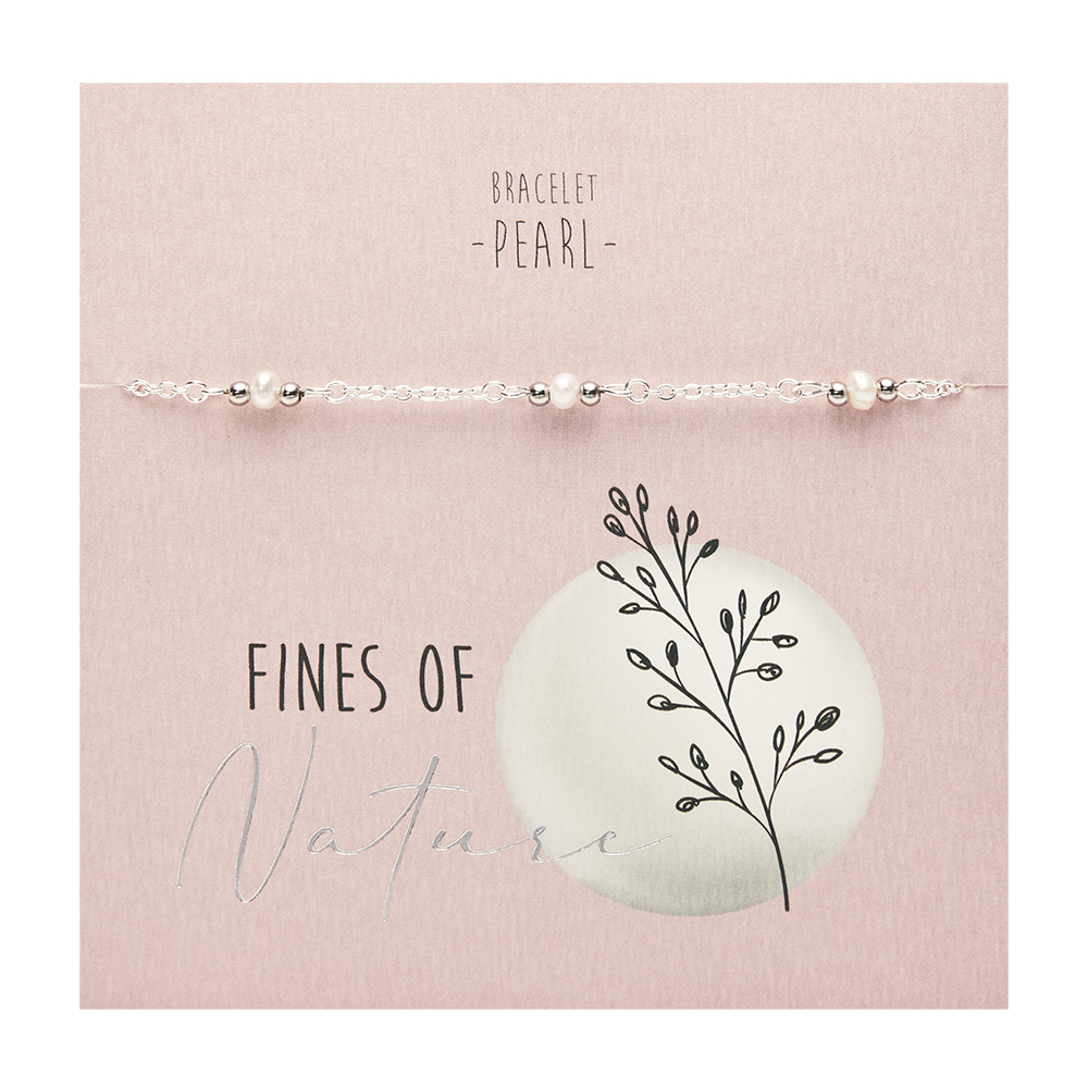 Bracelet - "Fines of nature" - sil.pl. - pearl