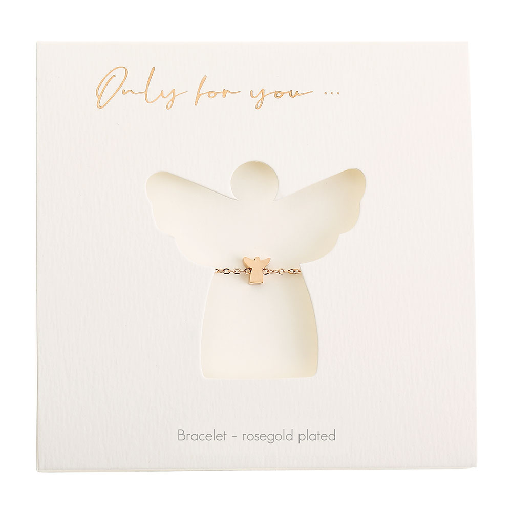 Armband - Only for You - Schutzengel - rosévergoldet