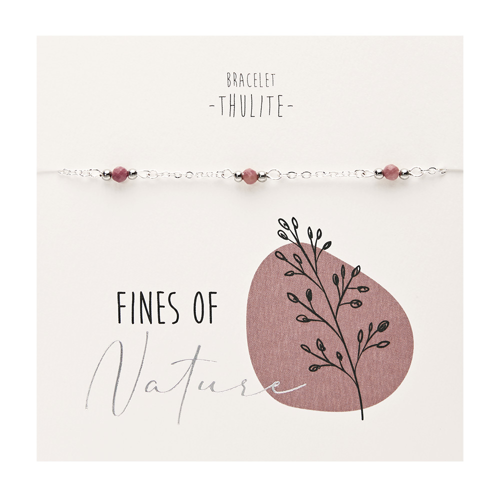 Armband - "Fines of nature" - versilbert - Thulit