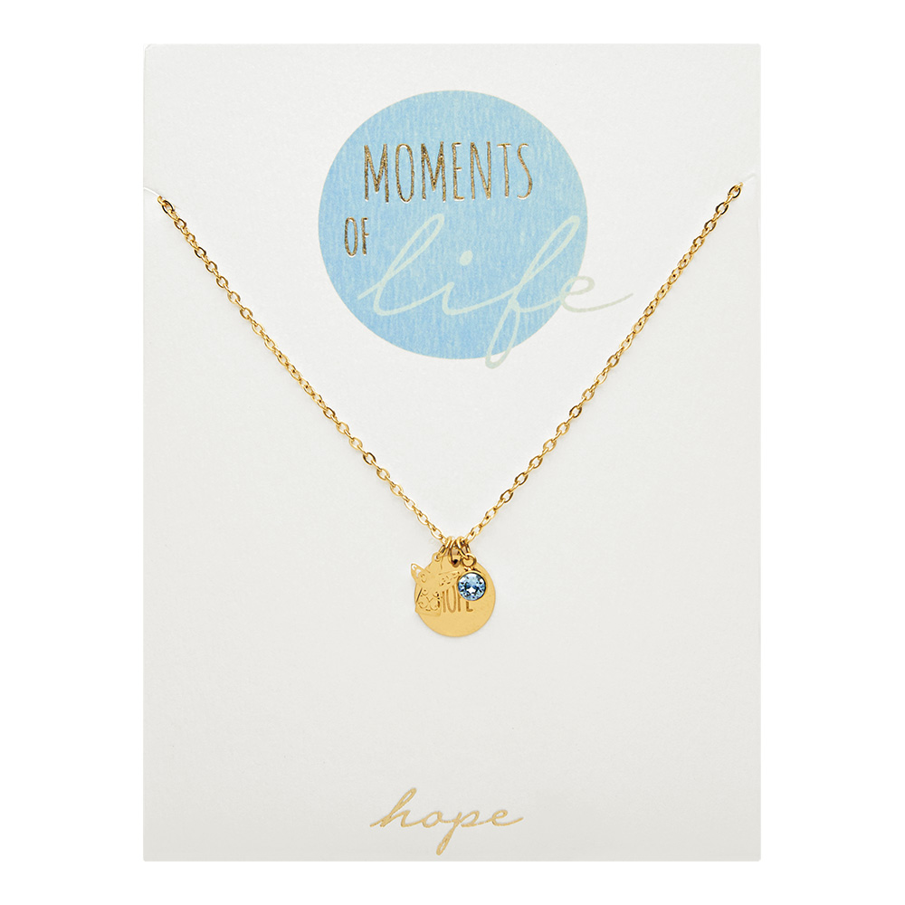 Necklace - "Moments of life" - gold plated - Hope
