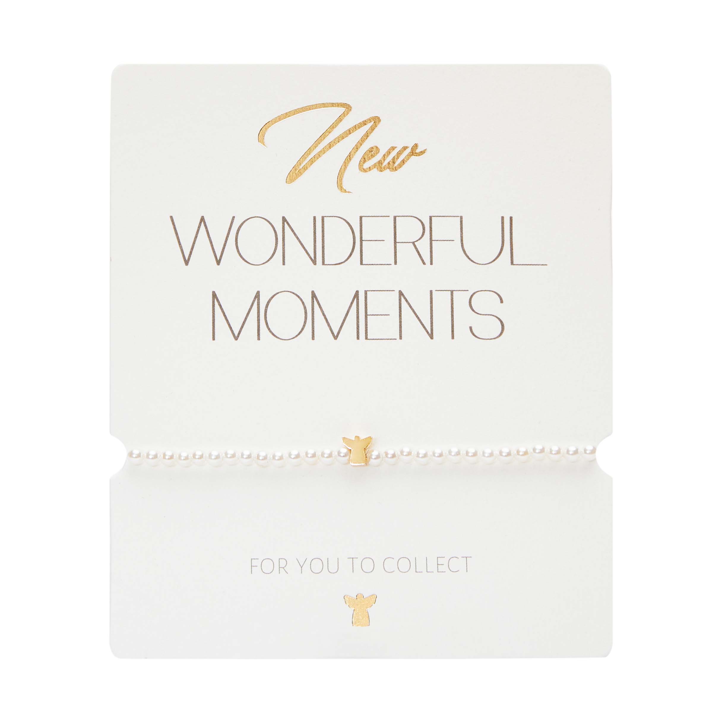 Bracelet-"New Wonderful Moments"-angel-gold pl.