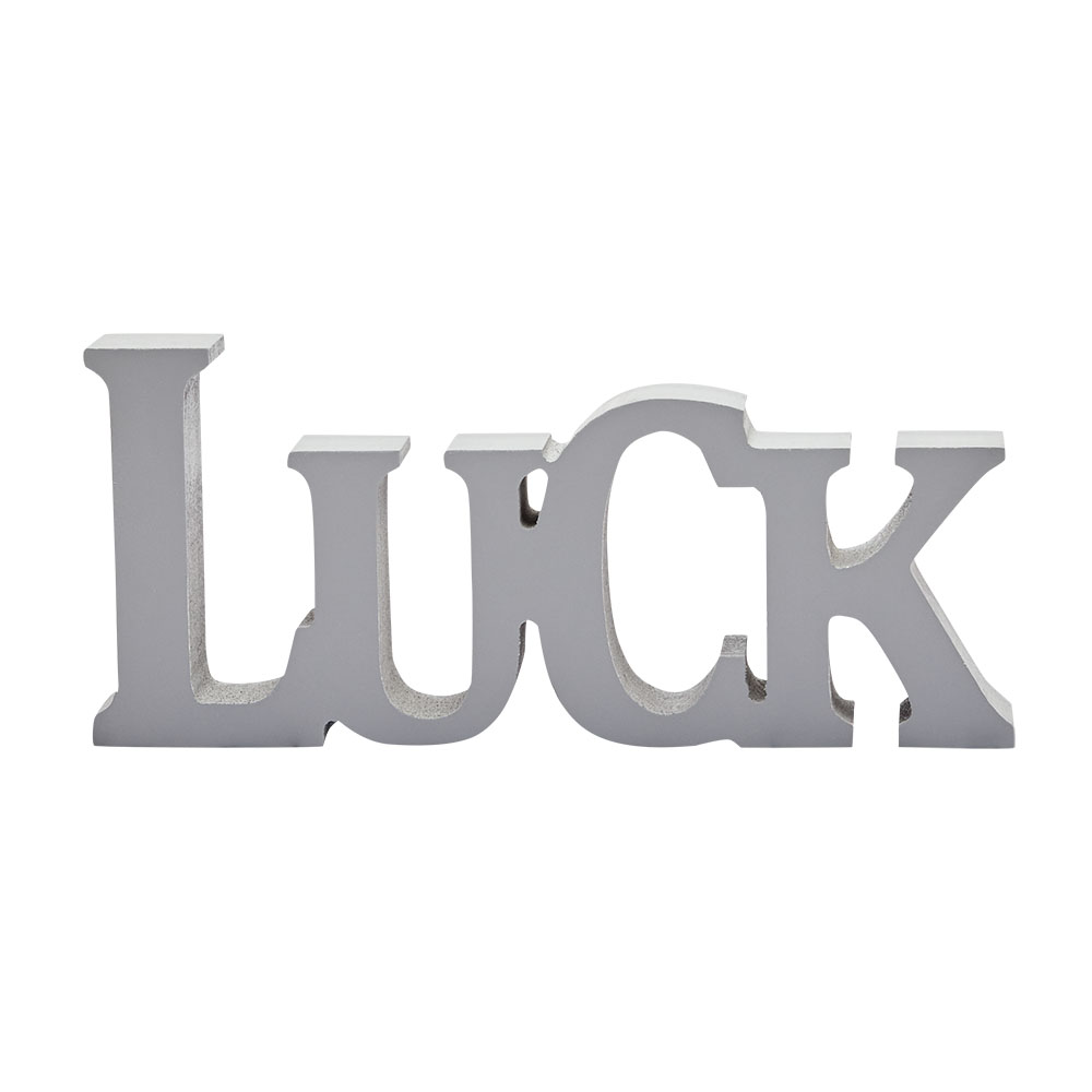 Schriftzug - grau - Luck