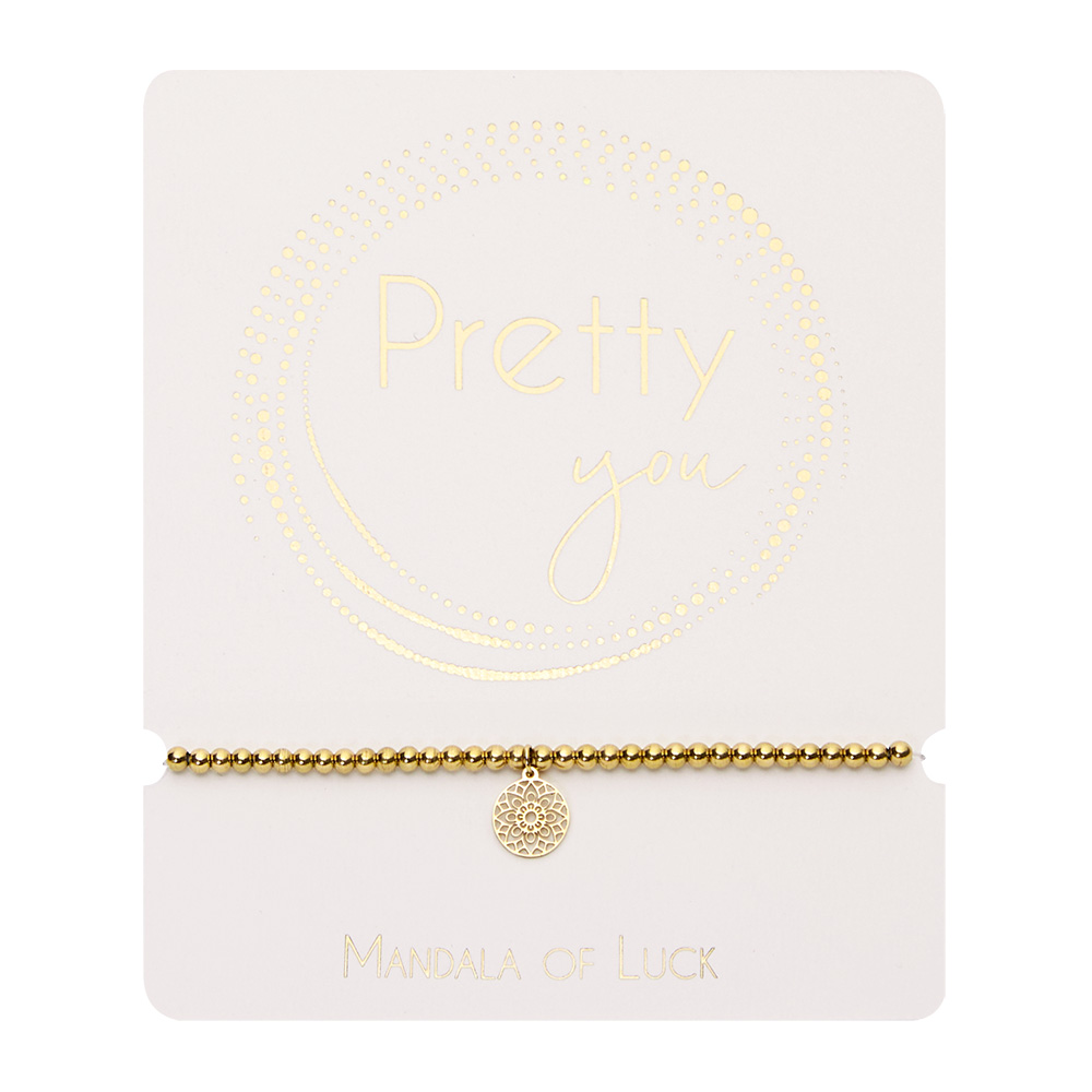 Ball bracelet - "Pretty you" - gold plated - Mandala of luck