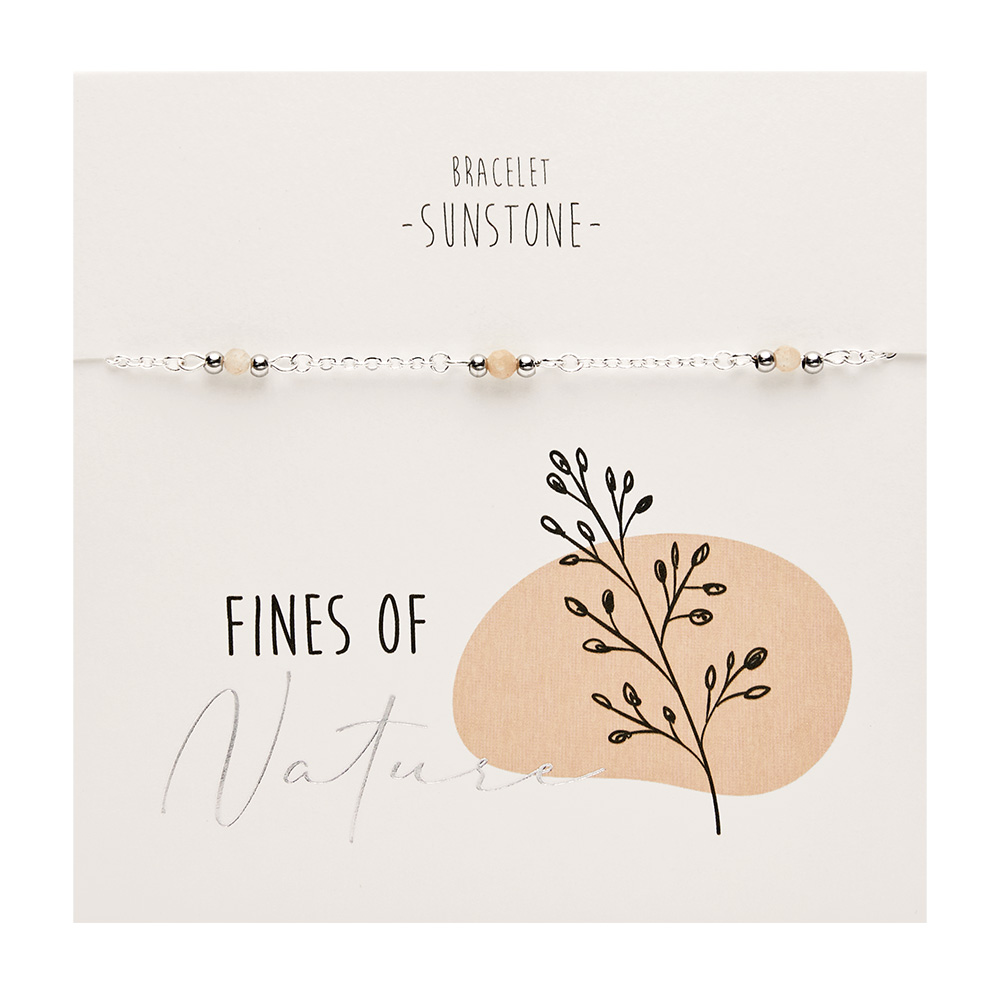 Bracelet - "Fines of nature" - sil.pl. - sun stone
