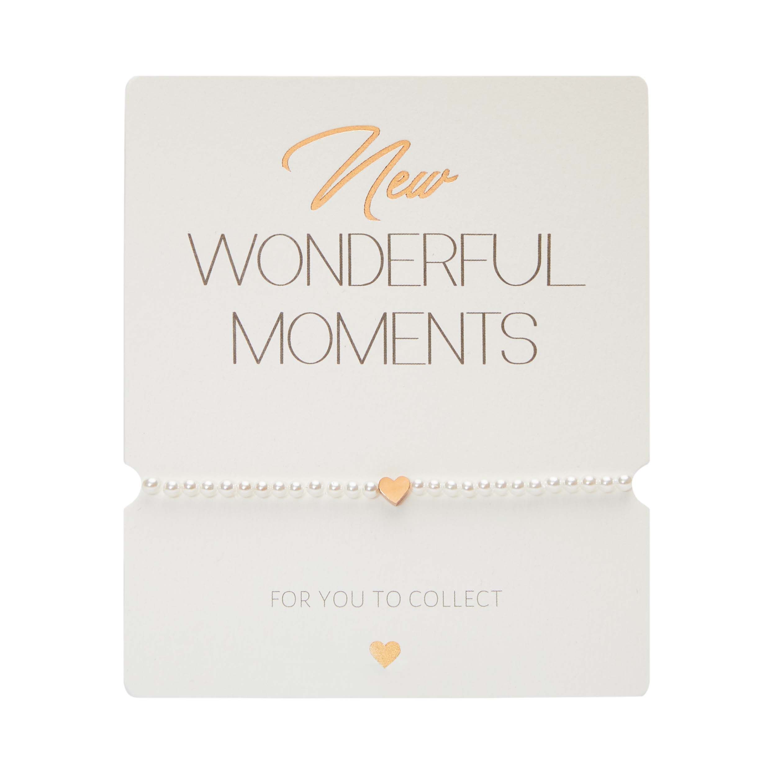 Bracelet-"New Wonderful Moments"-heart-rose gold pl.