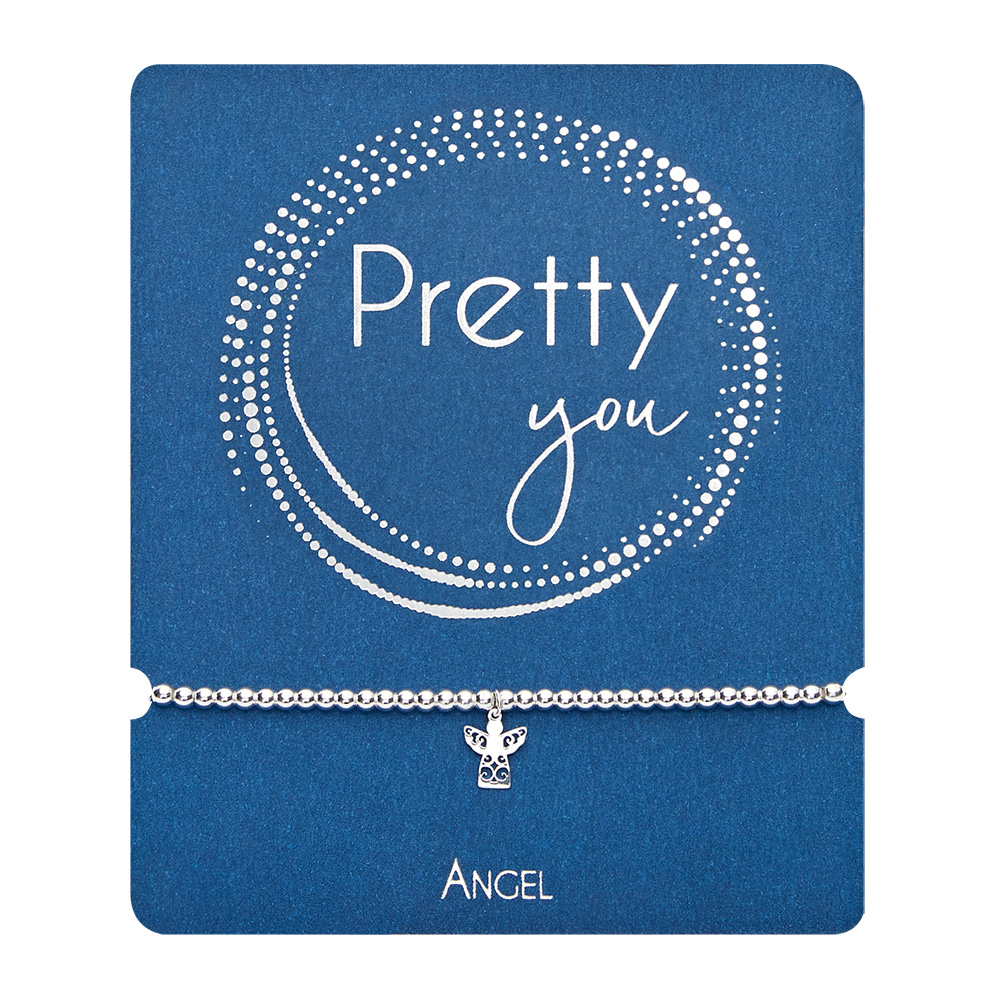 Ball bracelet - "Pretty you" - silver plated - guardian angel