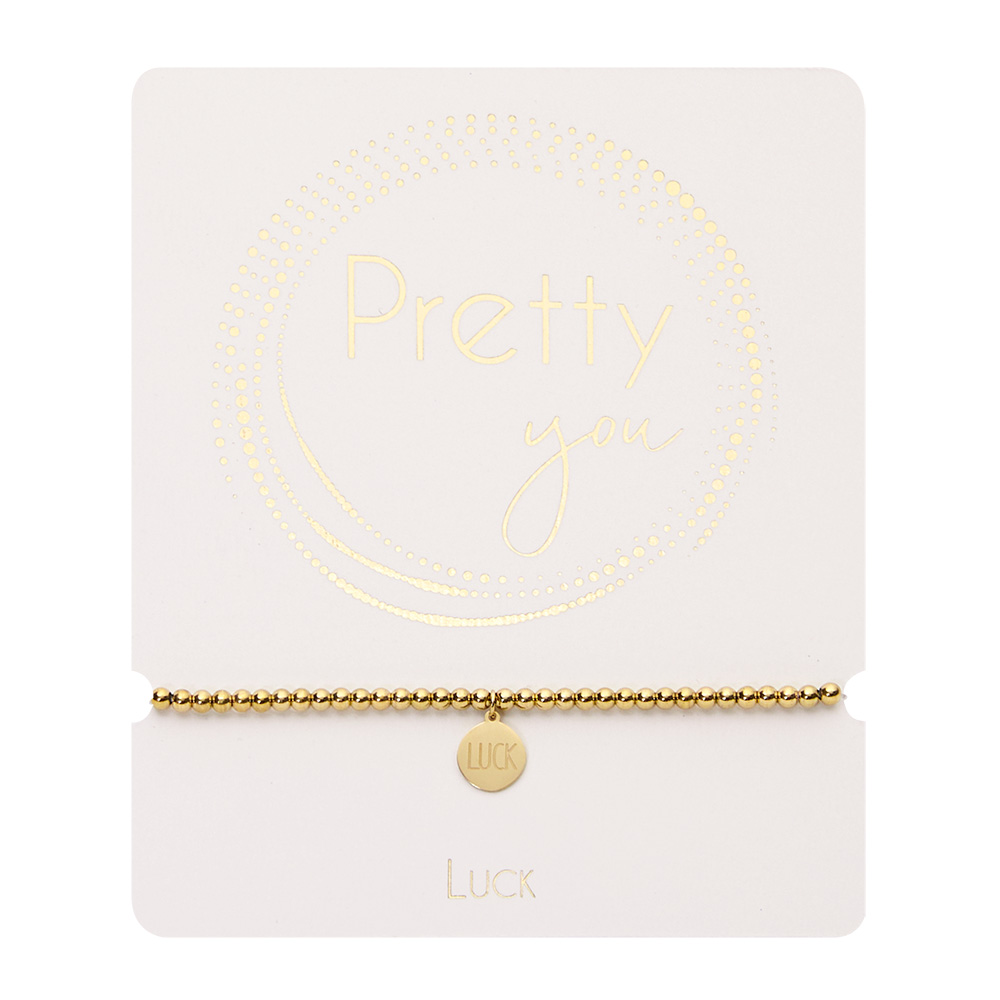 Ball bracelet - "Pretty you" - gold plated - Luck