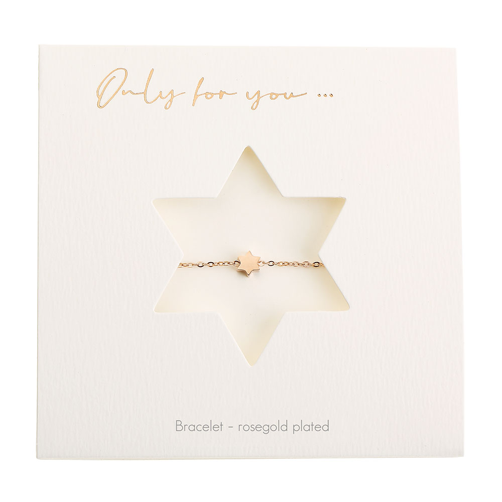 Armband - Only for You - Stern - rosévergoldet
