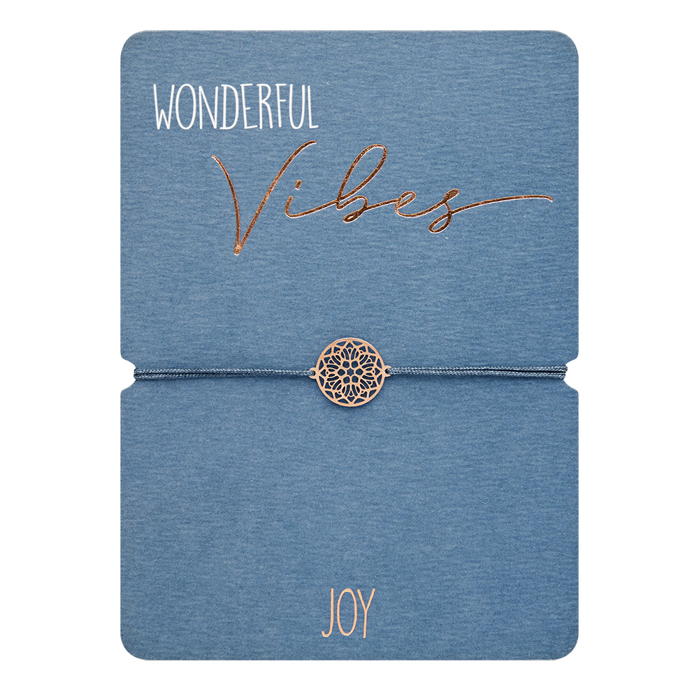 Bracelet - "Wonderful Vibes" - rose gold plated - Joy