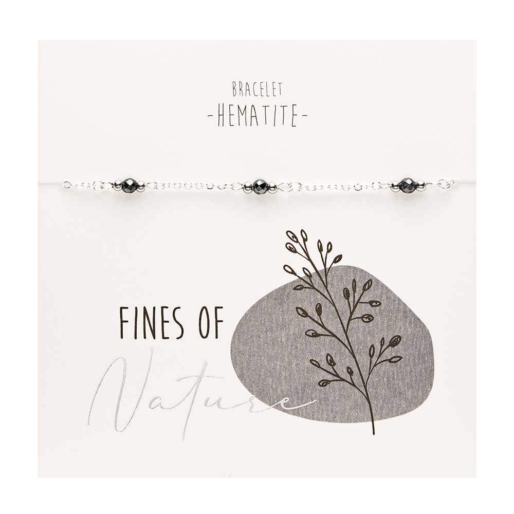 Bracelet - "Fines of nature" - sil.pl. - hematite