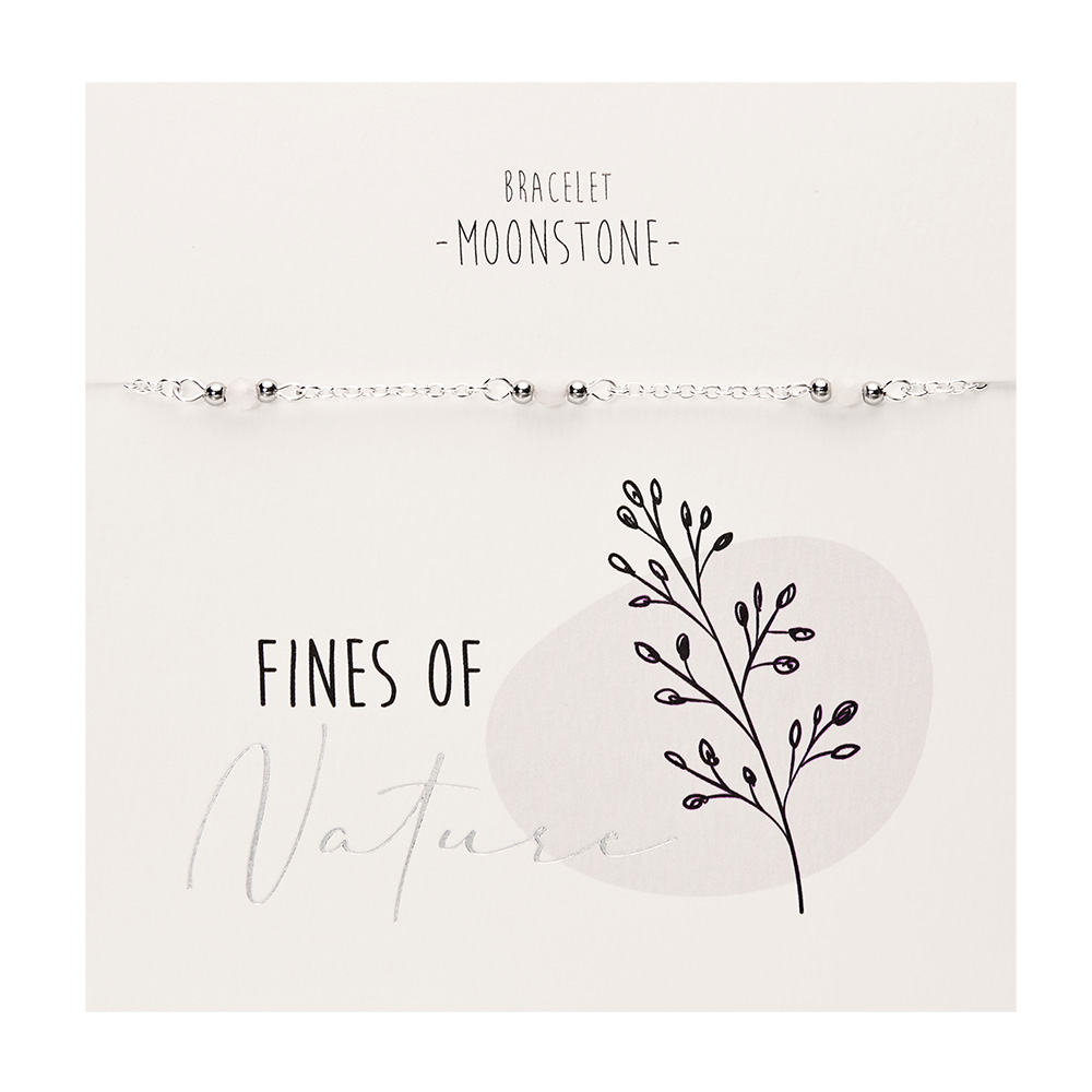Bracelet - "Fines of nature" - sil.pl. - moon stone
