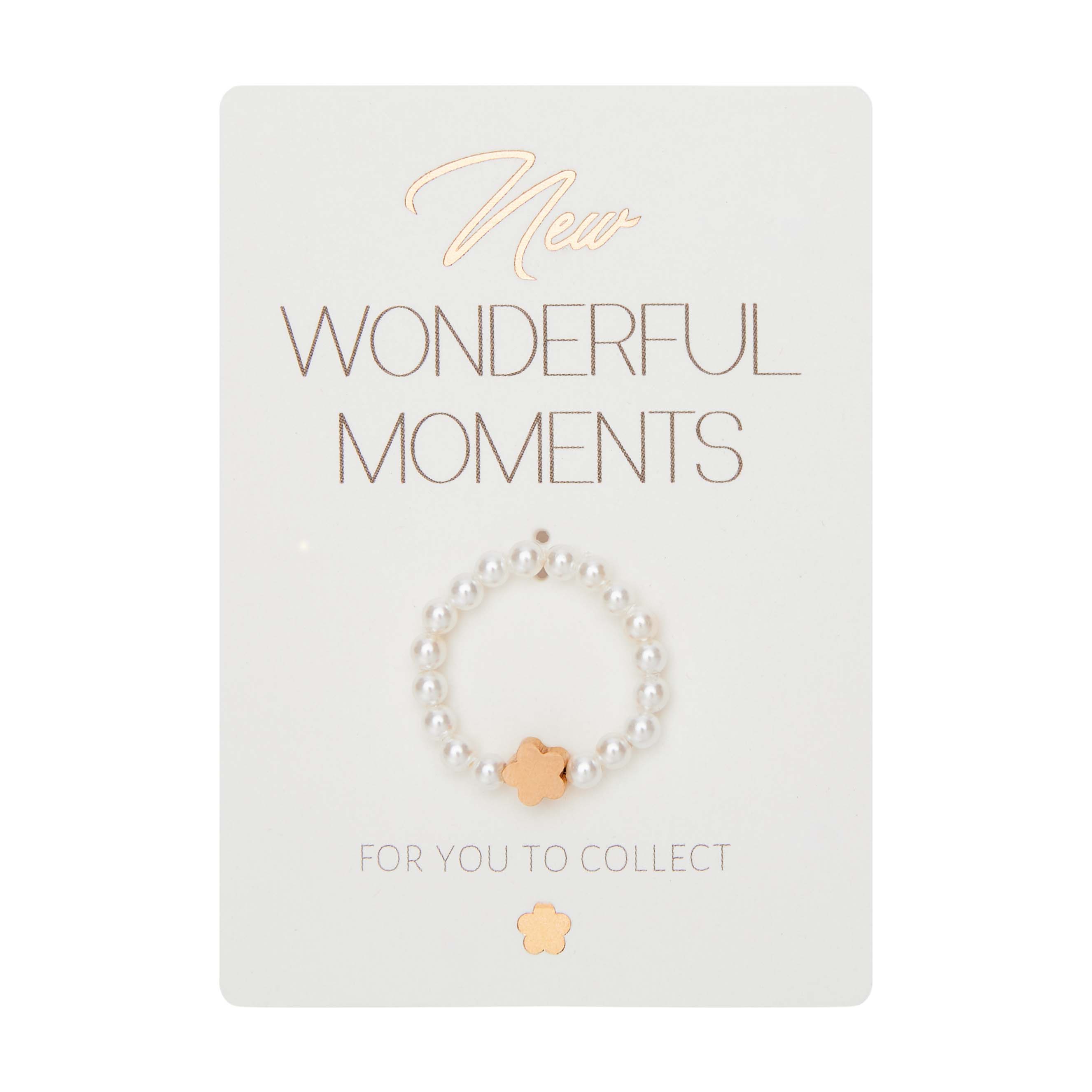 Ring - "New Wonderful Moments" - rosévergoldet - Blume
