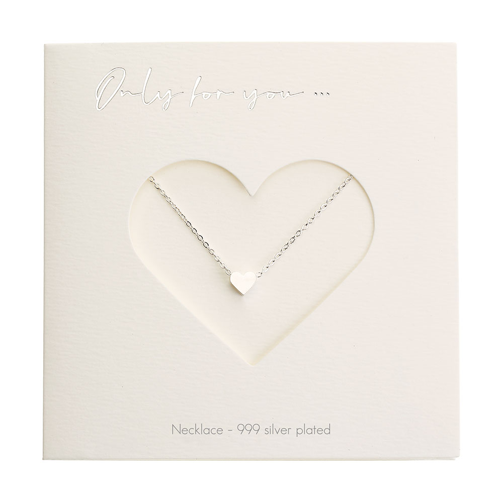 Necklace - Only For You - Heart - Silver-Plated