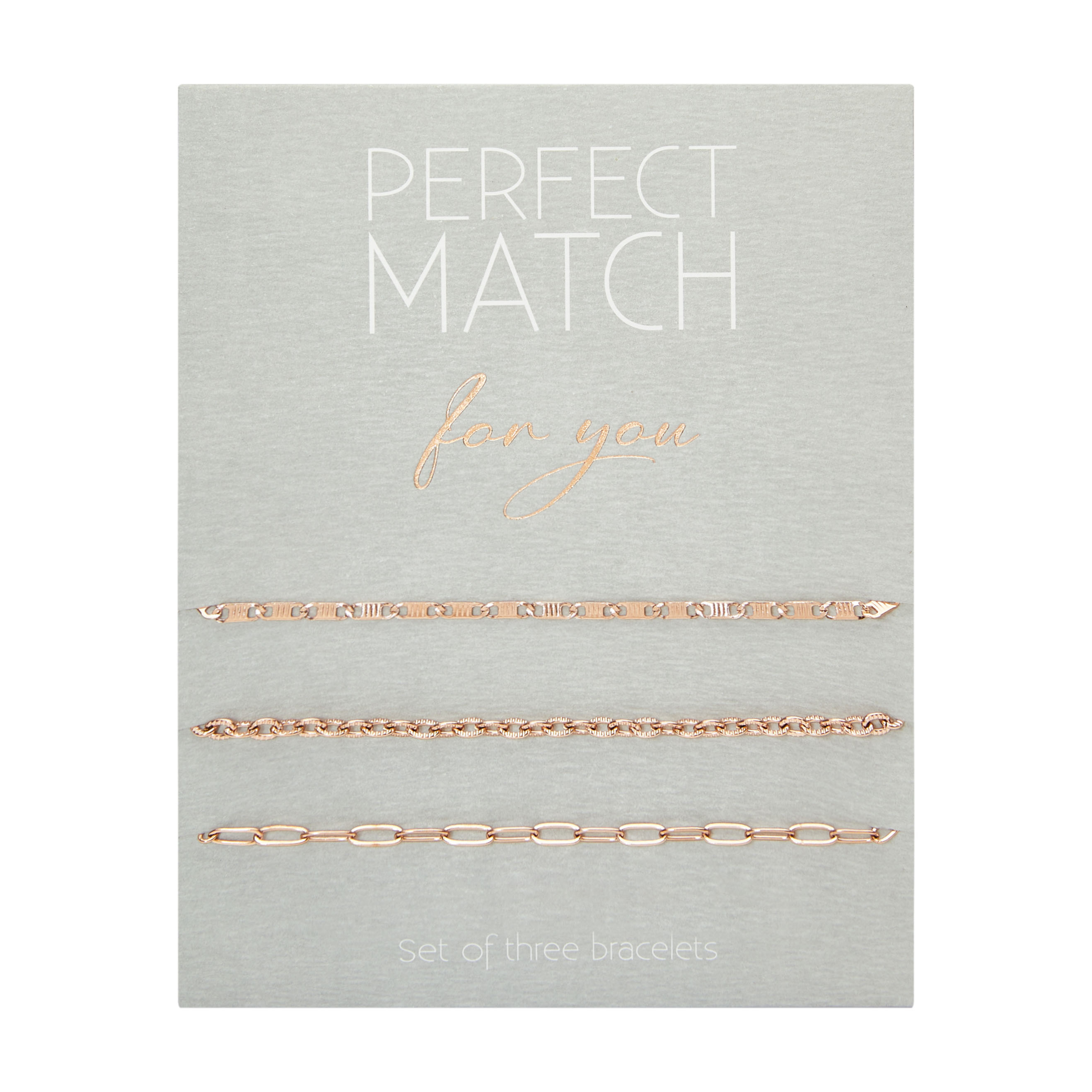 Bracelets-"Perfect match"- rose gold pl.