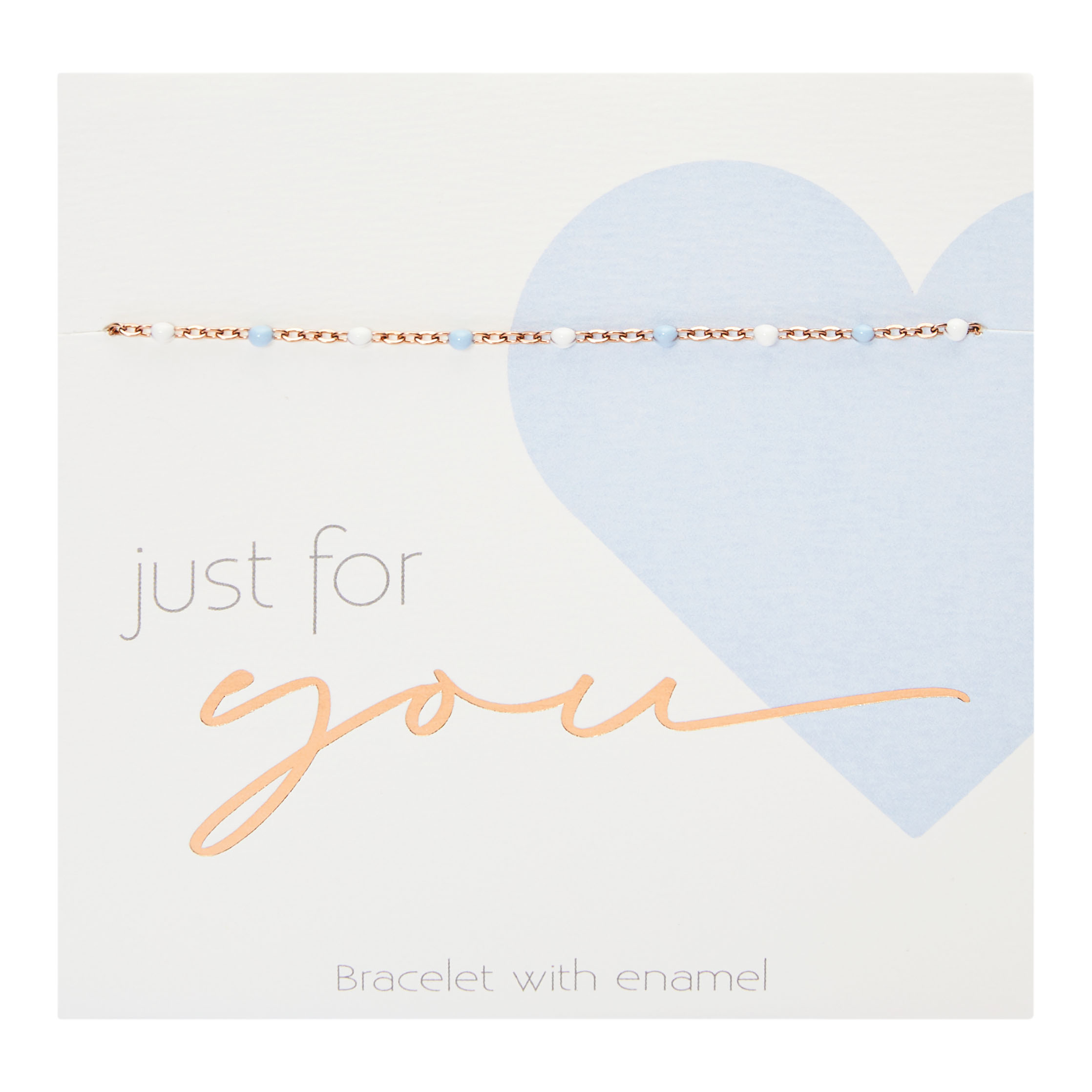 Bracelet-"Just for you"-lightblue & white