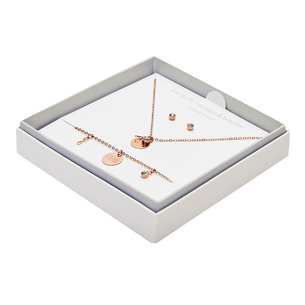 Gift set - "Moments of life" - rose gold plated - Forever