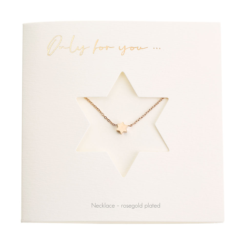 Necklace - Only For You - Star - Rosegold-Plated