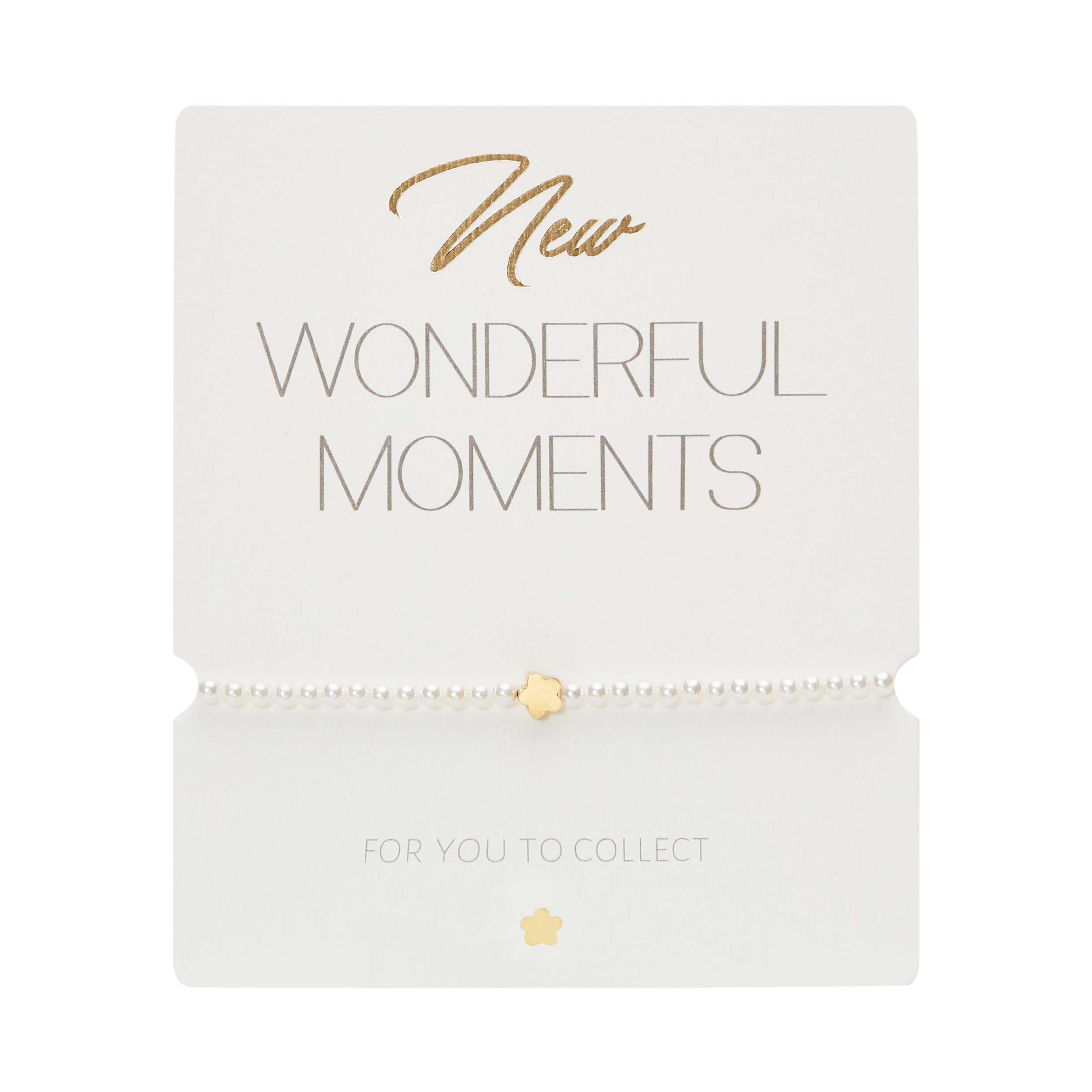 Bracelet-"New Wonderful Moments"-flower-gold pl.