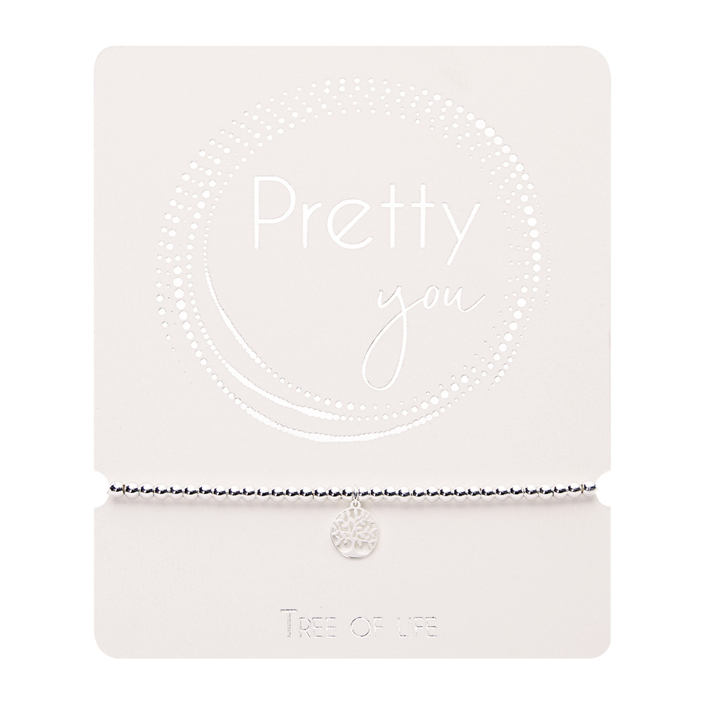 Ball bracelet - "Pretty you" - silver plated - tree of life