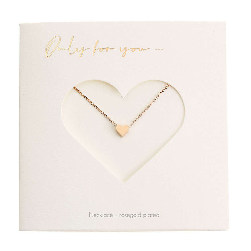 Necklace - Only For You - Heart - Rosegold-Plated