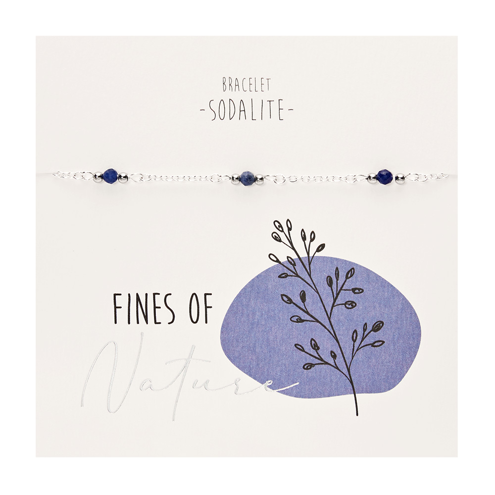 Armband - "Fines of nature" - versilbert - Blauer Sodalith