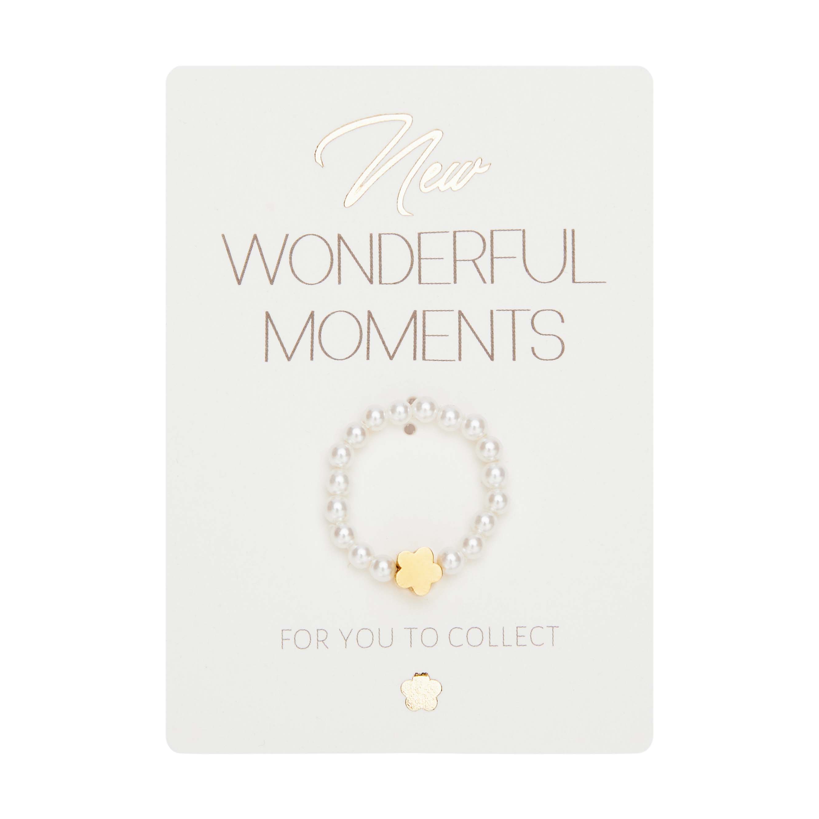 Ring - "New Wonderful Moments" - vergoldet - Blume