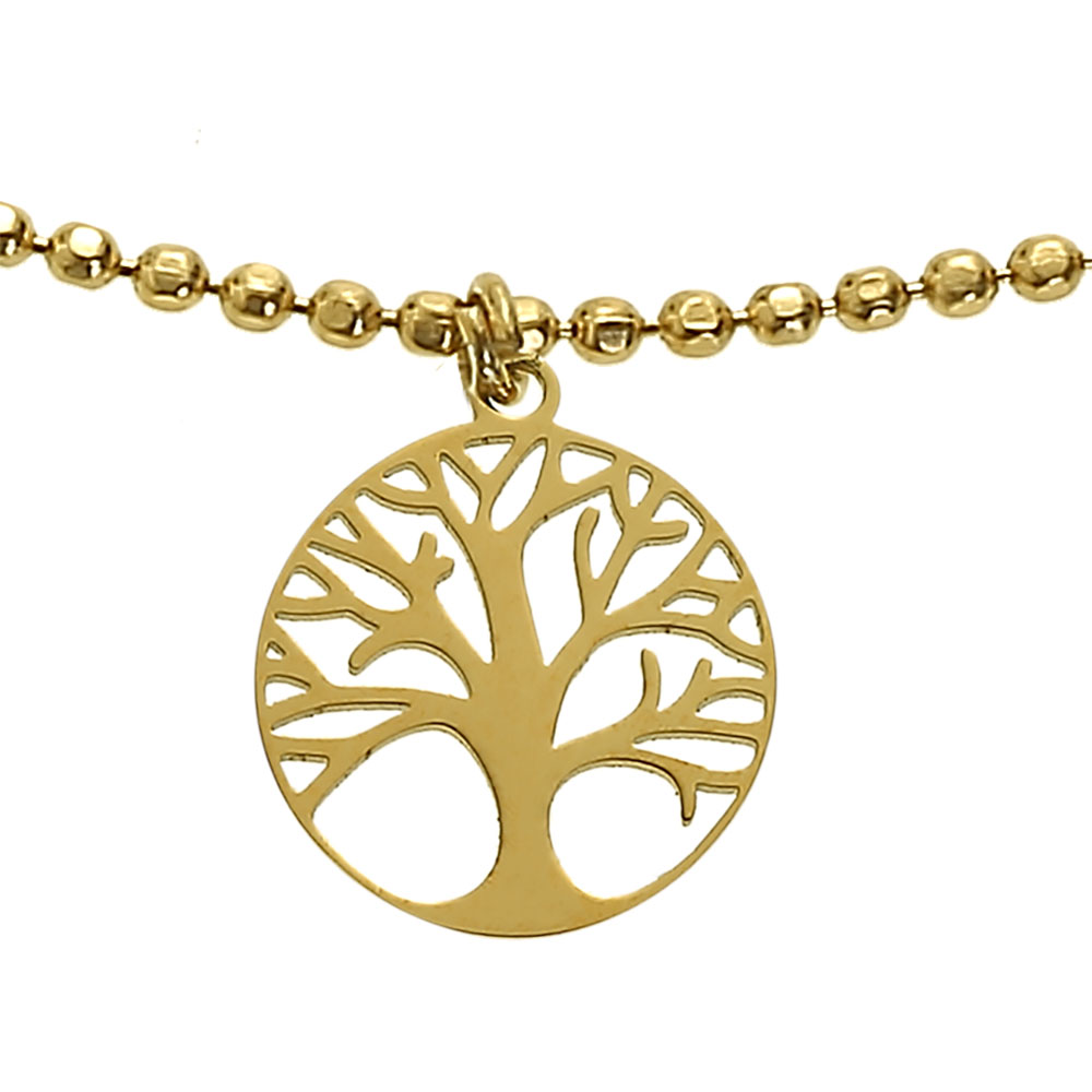 Armband - Beautiful - Baum des Lebens - vergoldet